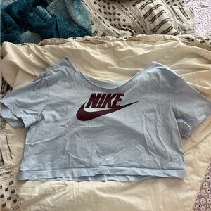 Nike Light Blue Crop Top